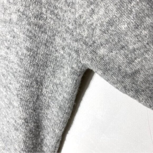 Mango Oversized Grey Knit Turtleneck Sweater W Bubble Sleeves M - Picture 6 of 14